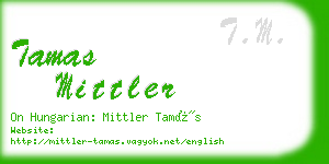 tamas mittler business card